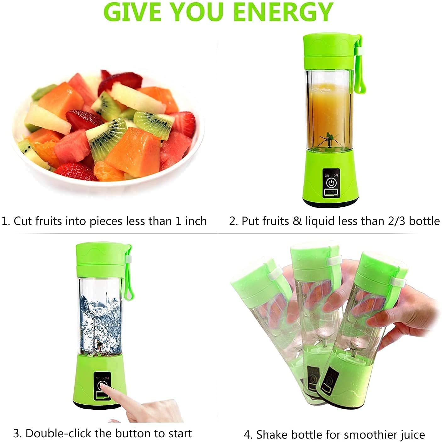 Portable Juicer – 6 Blade USB