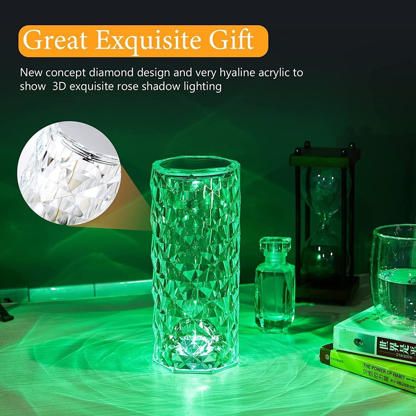 Rose Crystal Diamond Light