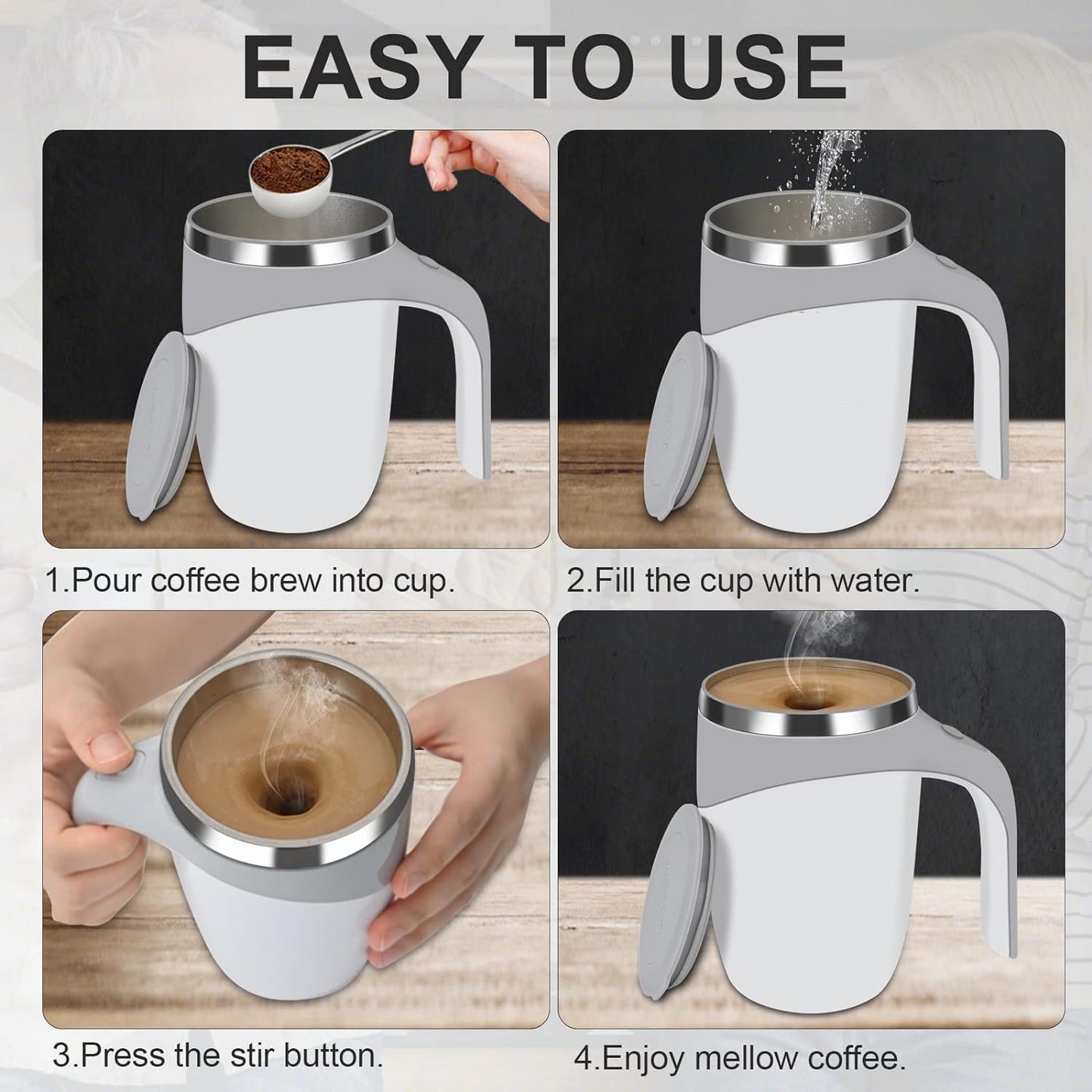 Magnetic Stirring Coffee Mug